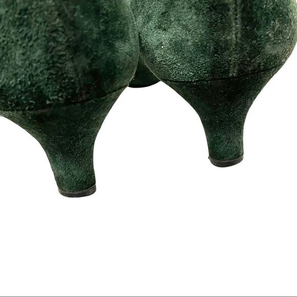 Browns Bravo Browns Suede Slip On Shoes Heels Pumps Green - Picture 8 of 14